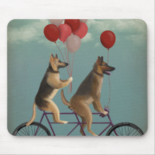German Shepherd Tandem Mouse Mat