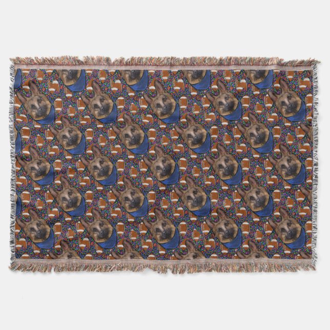 German Shepherd Throw Blanket (Front)