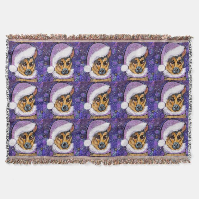 GERMAN SHEPHERD THROW BLANKET (Front)