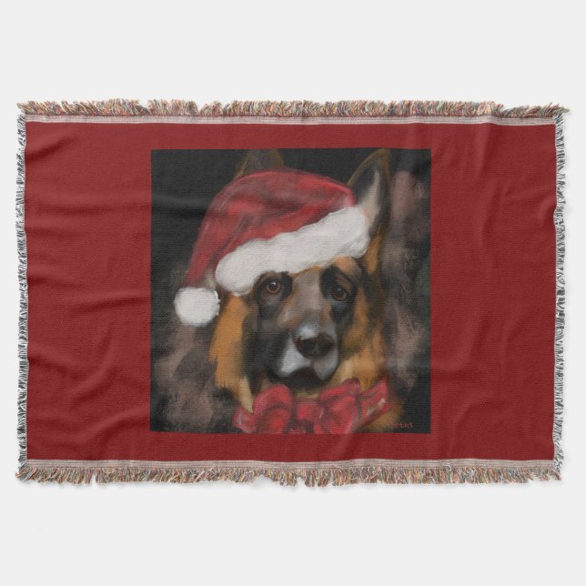GERMAN SHEPHERD  THROW BLANKET (Front)