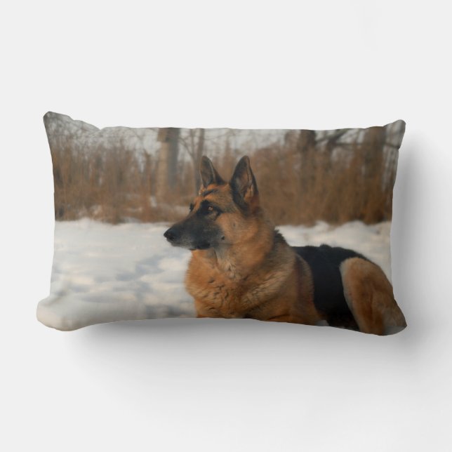 German Shepherd Throw Pillow (Front)