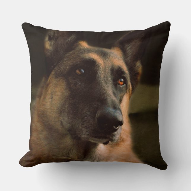 German Shepherd Throw Pillow (Front)