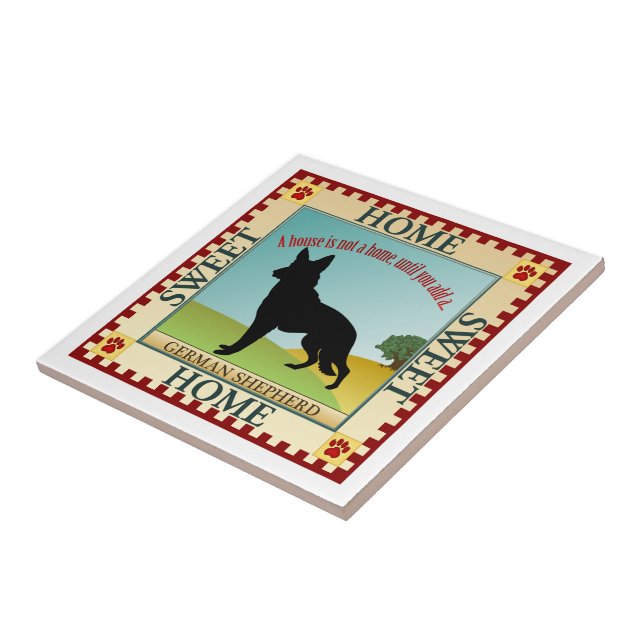German Shepherd Tile (Side)