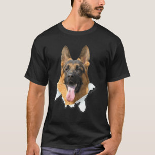 German Shepherd Torn Cloth For Dog T-Shirt