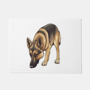 German Shepherd Tracking  Doormat