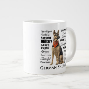 German Shepherd Traits Jumbo Mug
