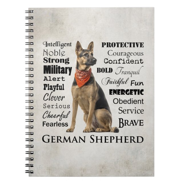 German Shepherd Traits Notebook (Front)