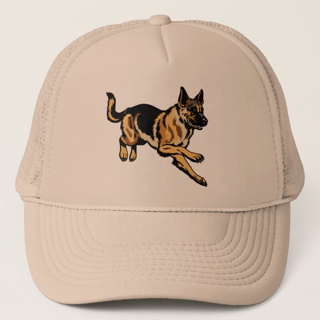 german shepherd trucker hat (Front)