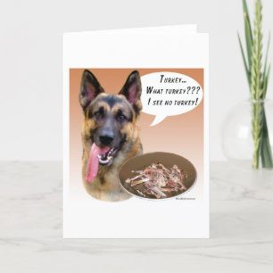 German Shepherd Turkey Card