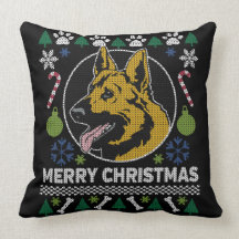 German Shepherd Ugly Christmas Sweater Dog Design