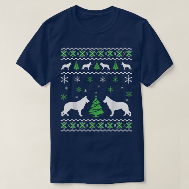 German Shepherd Ugly Christmas Sweater Funny Gifts (Design Front)