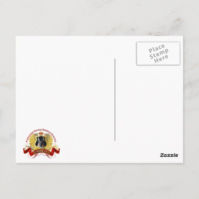 German Shepherd Unconditional Love Postcard (Back)