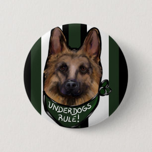 German Shepherd Underdog 6 Cm Round Badge