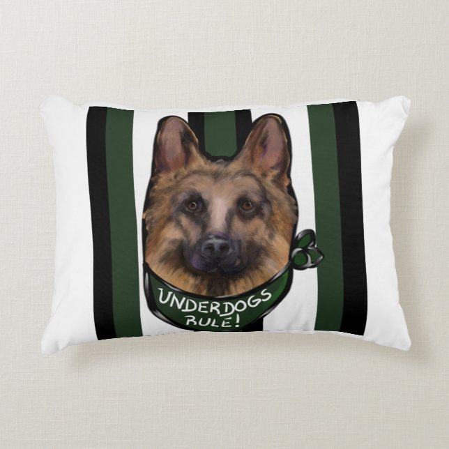 German Shepherd Underdog Decorative Cushion (Front)