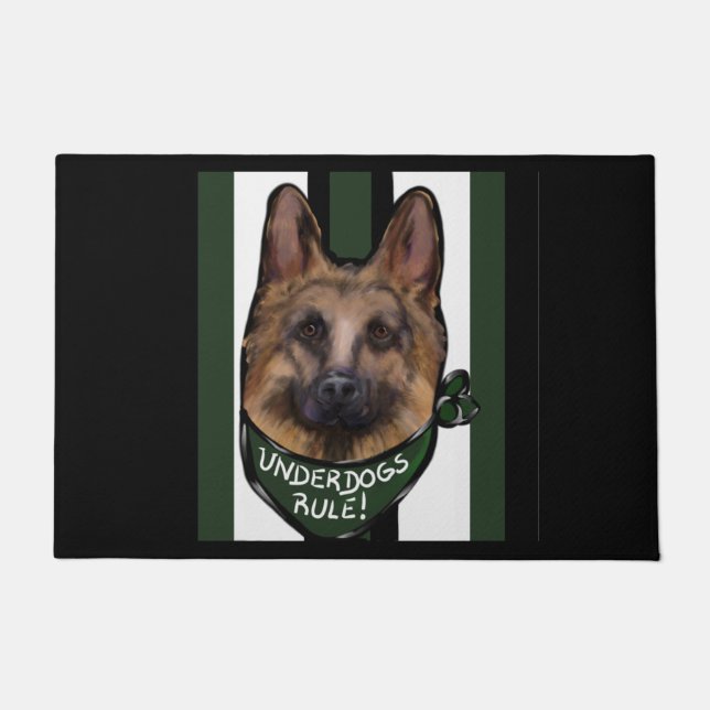 German Shepherd Underdog Doormat (Front)