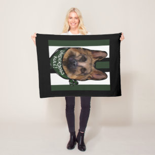 German Shepherd Underdog Fleece Blanket