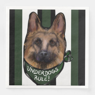 German Shepherd Underdog Napkin