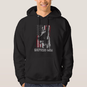 German Shepherd Us Flag 4th Of July America Dog Hoodie