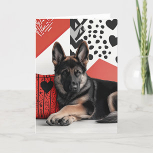 German Shepherd Valentine Card