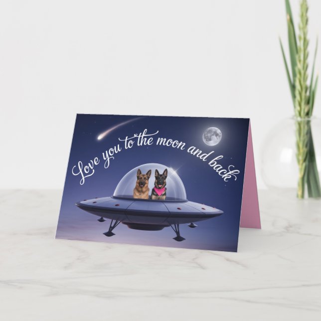 German Shepherd Valentine Card (Front)