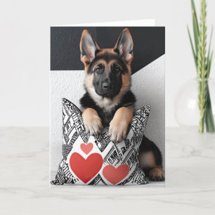 German Shepherd Valentine Card