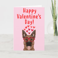 German Shepherd Valentine's Day Card