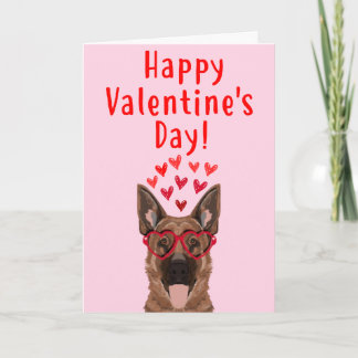 German Shepherd Valentine's Day Card
