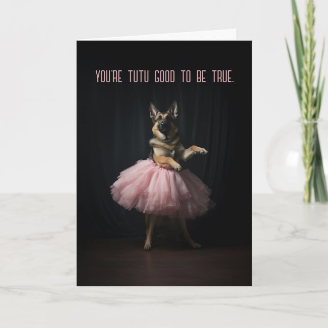 German Shepherd Valentine's Day Card (Front)