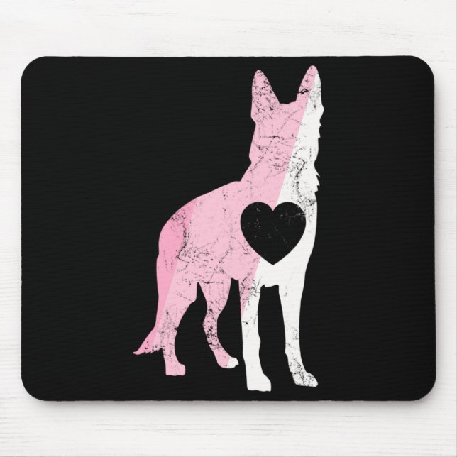 German Shepherd Valentines Day Cud Love Dog _1  Mouse Mat (Front)