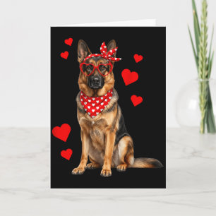 German Shepherd Valentines Day Dog Lover Heart Card