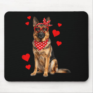 German Shepherd Valentines Day Dog Lover Heart Mouse Mat
