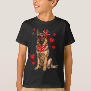 German Shepherd Valentines Day Dog Lover Heart T-Shirt