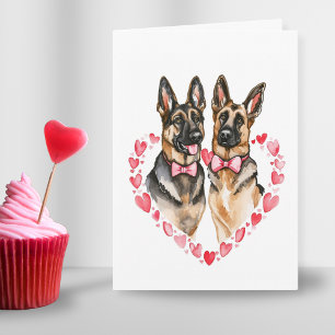 German Shepherd Valentines Day Love Dog Parents Holiday Card
