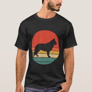 German Shepherd Vintage Dog Silhouette 60s 70s Dog T-Shirt