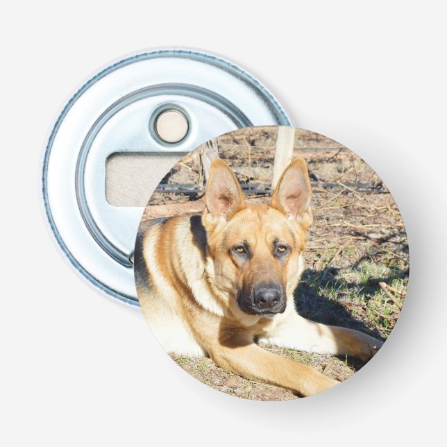 German Shepherd Wake Up,   Bottle Opener (Front)
