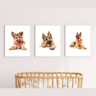 German Shepherd Wall Art, German Shepherd Decor