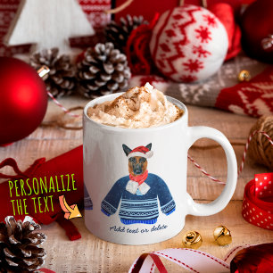 German Shepherd Wearing Ugly Sweater Dog Lover Coffee Mug