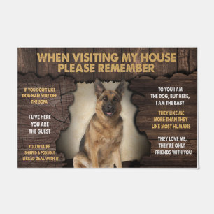 German Shepherd When Visiting My House Please Reme Doormat