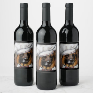 German Shepherd Wine Label