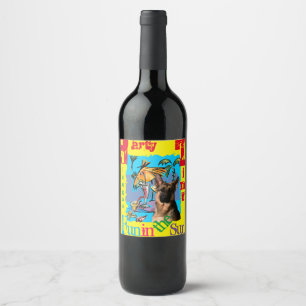 German Shepherd Wine Label