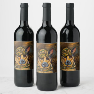 German Shepherd        Wine Label
