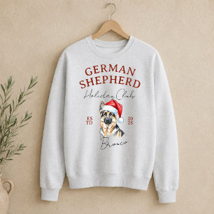 German Shepherd Winter Holiday Club  Sweatshirt