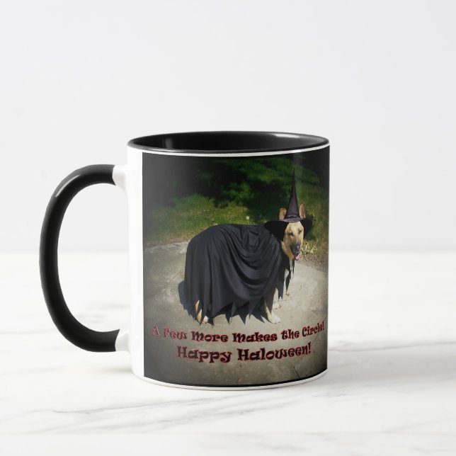 German Shepherd Witch Dog Mug (Left)