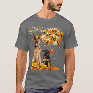 German Shepherd Witch  Funny Halloween Cute Animal T-Shirt