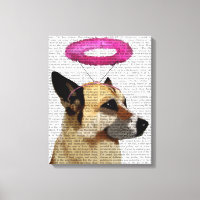 German Shepherd With Pink Halo