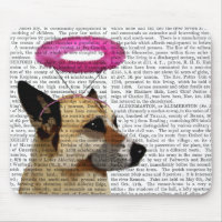 German Shepherd With Pink Halo