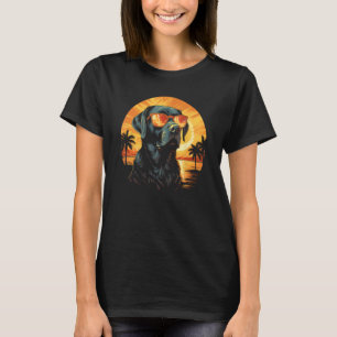 German Shepherd With Sunglasses Funny Retro Vintag T-Shirt