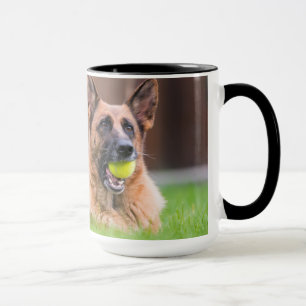 German Shepherd With Tennis Ball Mug