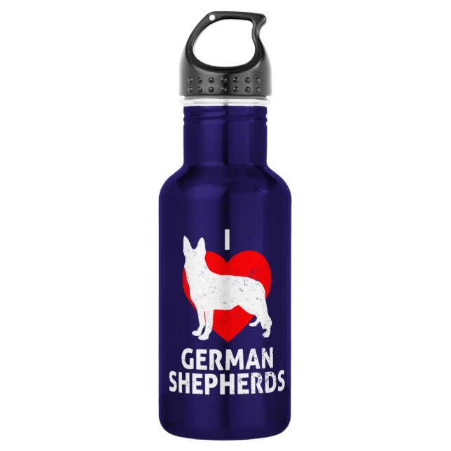 German Shepherd Wolf Dog 532 Ml Water Bottle (Front)