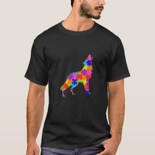 German Shepherd Wolf Dog Pet Jigsaw Autism Puzzle T-Shirt